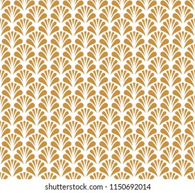Classic Golden Art Deco Seamless Pattern. Geometric Stylish Texture. Abstract Retro Vector Texture.