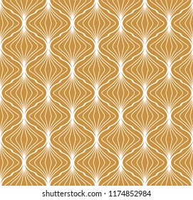Classic golden art deco seamless pattern. Geometric stylish ornament. Vector antique texture.