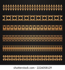 classic golden border  vector set