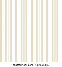Classic golden lines seamless fabric texture. Vector illustration.