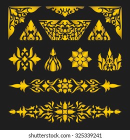 classic golden pattern ornamental set
