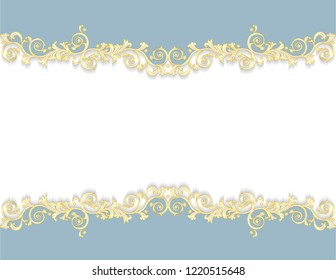 Classic golden vine pattern background material