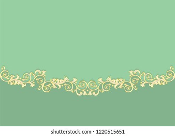 Classic golden vine pattern background material