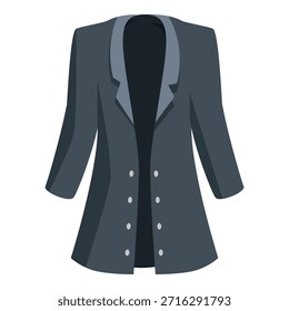 Klassischer grauer Blazer mit raffinierten Revers und zarten Knopfakzenten, perfekt für einen Hauch von Raffinesse