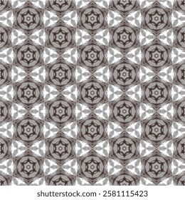 Classic gray star seamless pattern, vector style, editable with a vintage touch for timeless, cosmic elegance.