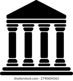 Classic greek architecture icon with pillars.