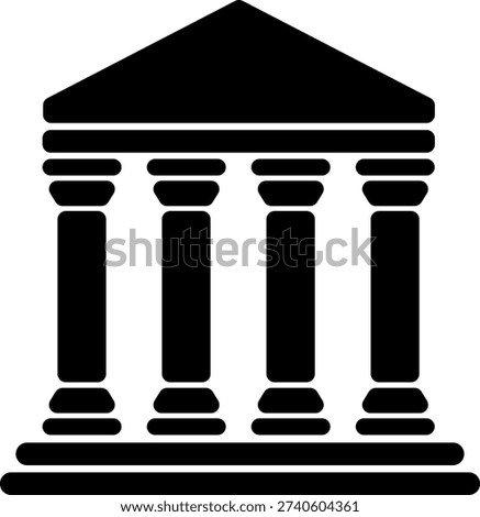Classic greek architecture icon with pillars. ストックフォト © 