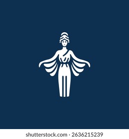 Classic greek lady logo for sale.