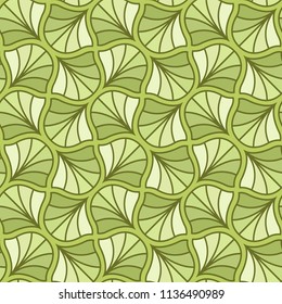 Classic Green Art Deco Seamless Pattern. Geometric Stylish Texture. Abstract Retro Vector Texture.