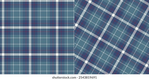 Tom azul verde clássico reproduzido vetor padrão sem costura. Plano de fundo gráfico tartan design de moda uso para impressão, textura, pano, tecido, flanela.