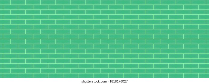 Abstrakter Hintergrund-Struktur aus klassischem grünem Ziegelstein, nahtlose Bildschirmarchitektur, Vektorgrafik-Design 