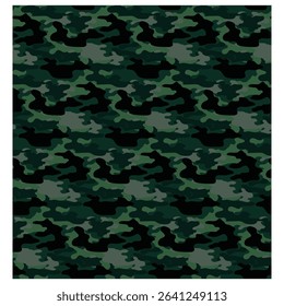 Classic Green Camouflage Seamless Pattern