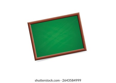 Classic green chalkboard with wooden frame, perfect for school, education, and teaching-themed design projects.