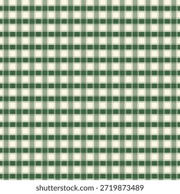 Clássico Verde e Creme Gingham Jogado Checkered Padrão Sem Costura para St. Patrick's Day Texture