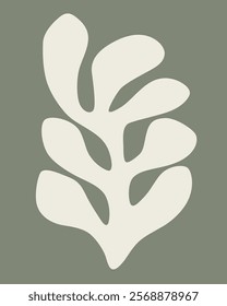 classic green leaf silhouette vector illustration