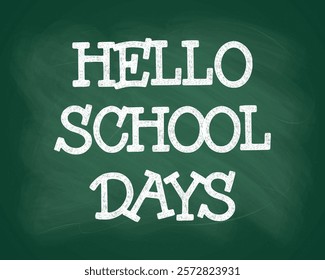 A classic green rubbed out old chalkboard with the lettering Are you ready, perfect for educational or back-to-school designs. Realistic texture and shading.