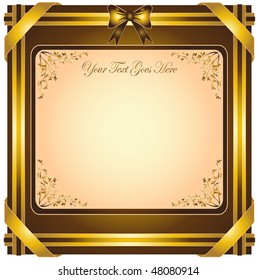 Classic greeting card design with ribbon for invitation or congratulation. Please find more similar images in my gallery