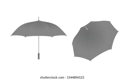 Classic grey umbrella. vector illustration