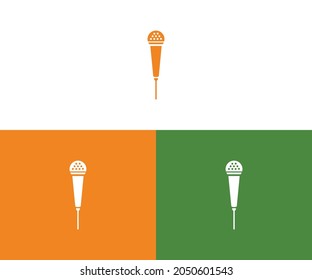  classic grunge logo for music band with microphone 