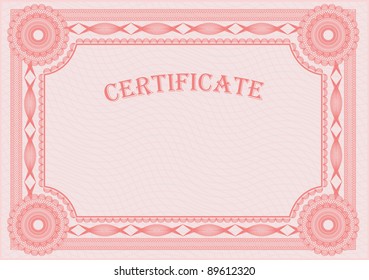 Classic guilloche border like those seen on diplomas, stock certificates, etc.