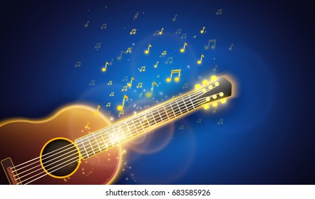 Classic Guitar, abstract illustration Vector graphic