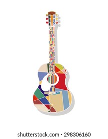 Classic guitar in colors