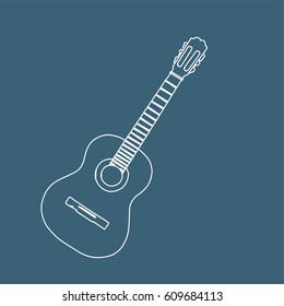 Classic guitar icon, vector illustration design.