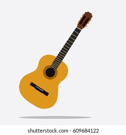 Classic guitar icon, vector illustration design.
