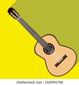 Classic guitar vector illustration