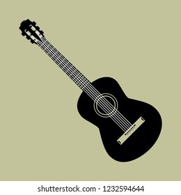 Classic guitar vector illustration