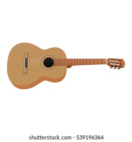 Classic guitar vector illustration