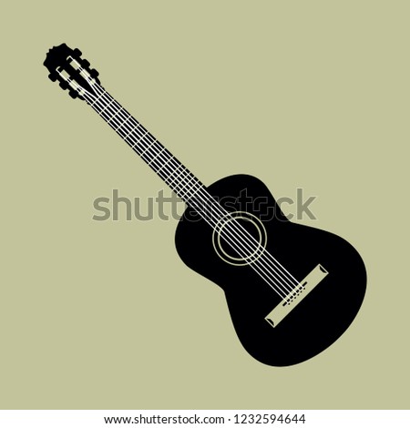 Classic guitar vector illustration