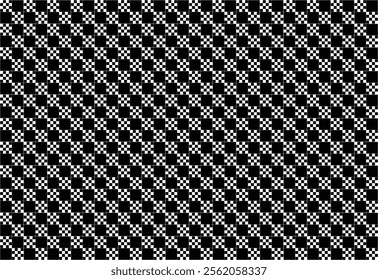 classic half little checkerboard pattern, black, white Lumberjack or flannel pattern, paper pattern, seamless plaid pattern vector. Retro background fabric. Vintage checkered color geometric texture,