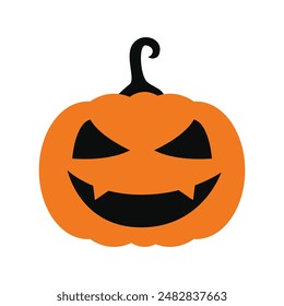 Calabaza clásica de Halloween con diseño plano.