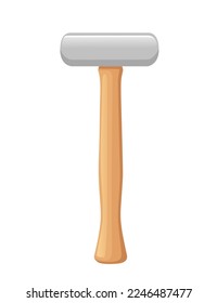 Classic hammer hand tool instrument vector illustration isolated on white background