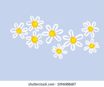 Classic hand drawn chamomile design element for header, card, invitation, poster, cover and other web and print design projects. stock vector illustration
