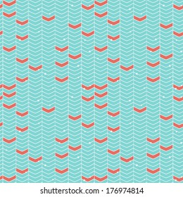 Classic hand drawn chevron seamless pattern. Elegant zig zag background. Line texture. Vector illustration