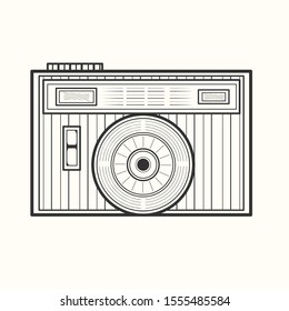 Classic handheld camera in line art version