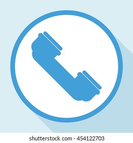 Classic handset. Vector icon.