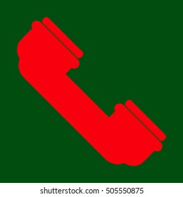 Classic handset. Vector icon.