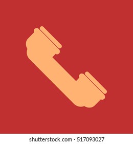 Classic handset. Vector icon.