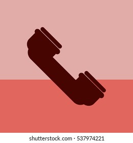Classic handset. Vector icon.