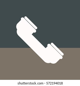 Classic handset. Vector icon.