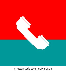 Classic handset. Vector icon.