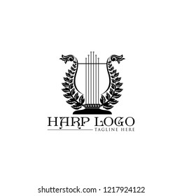 Classic Harp Logo Vector