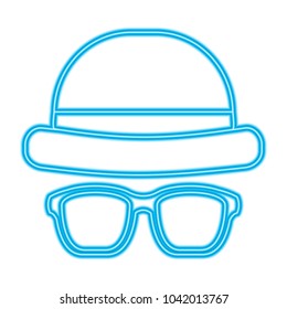 classic hat and glasses fashion men