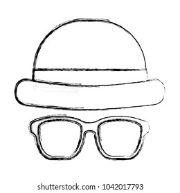 classic hat and glasses fashion men