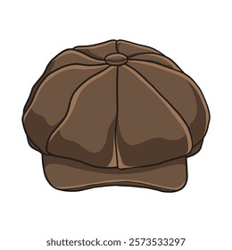 classic hat illustration design, hand drawn doodle vector