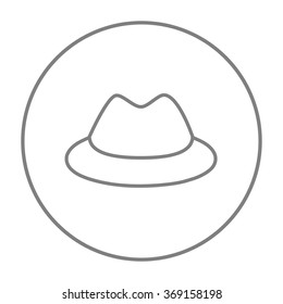 Classic hat line icon.
