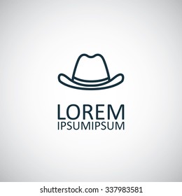 classic hat outline, thin, flat, digital icon for web and mobile